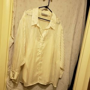 Plus Size Striped Blouse with Camisole